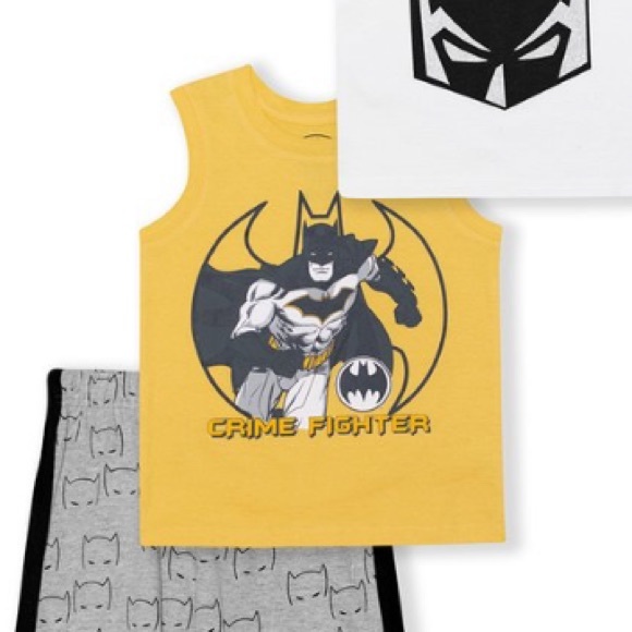 Batman Yellow & Black “Crime Fighter” Tank Set - Picture 3 of 5